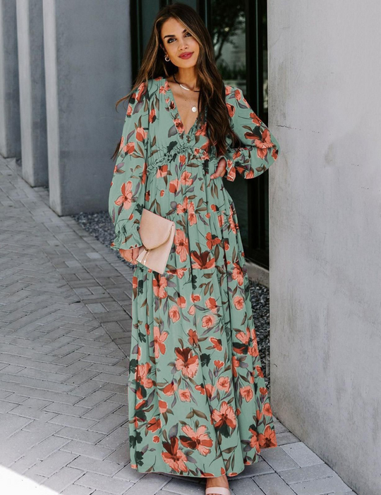 Tanisha – Floral Boho Maxi Dress for Women