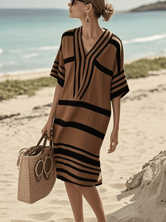 Jaana – Striped Coastal Tunic Dress