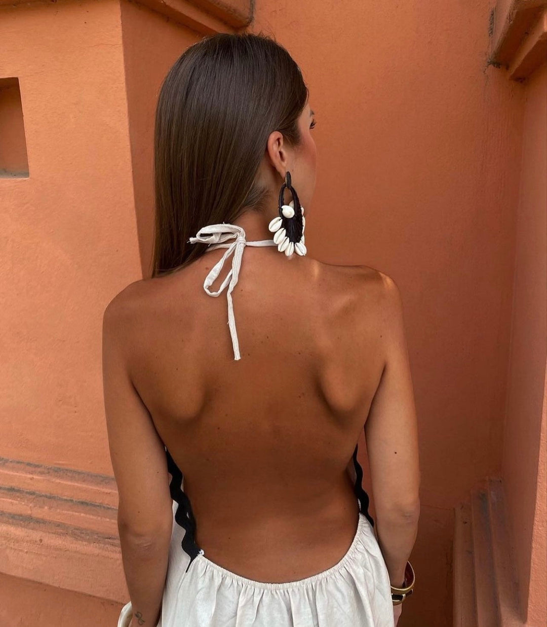 Avelora – Two-Tone Halter Maxi Dress for Women