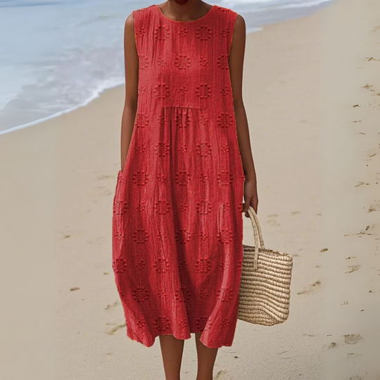 Elzbieta – Eyelet Cotton Sleeveless Dress