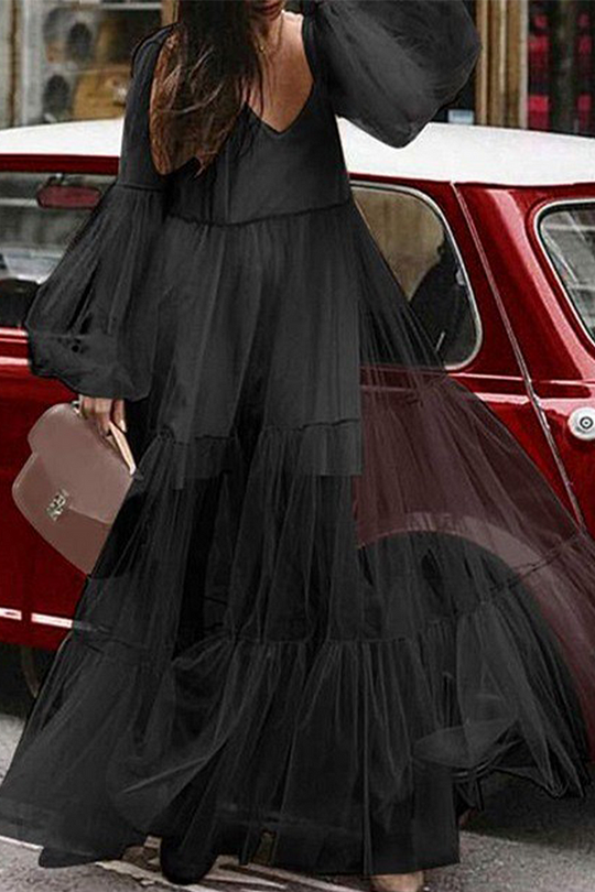 Alisa – Layered Tulle Statement Dress