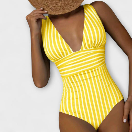 Giada – Striped Sculpt One-Piece Swimsuit