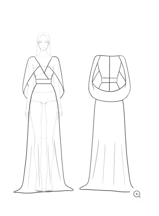 Frida – Metallic Embellished Evening Gown