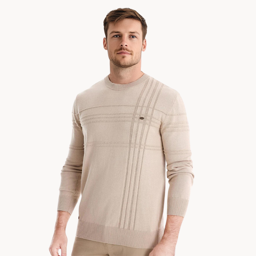 Martin – Modern Textured Knit Sweater for Men