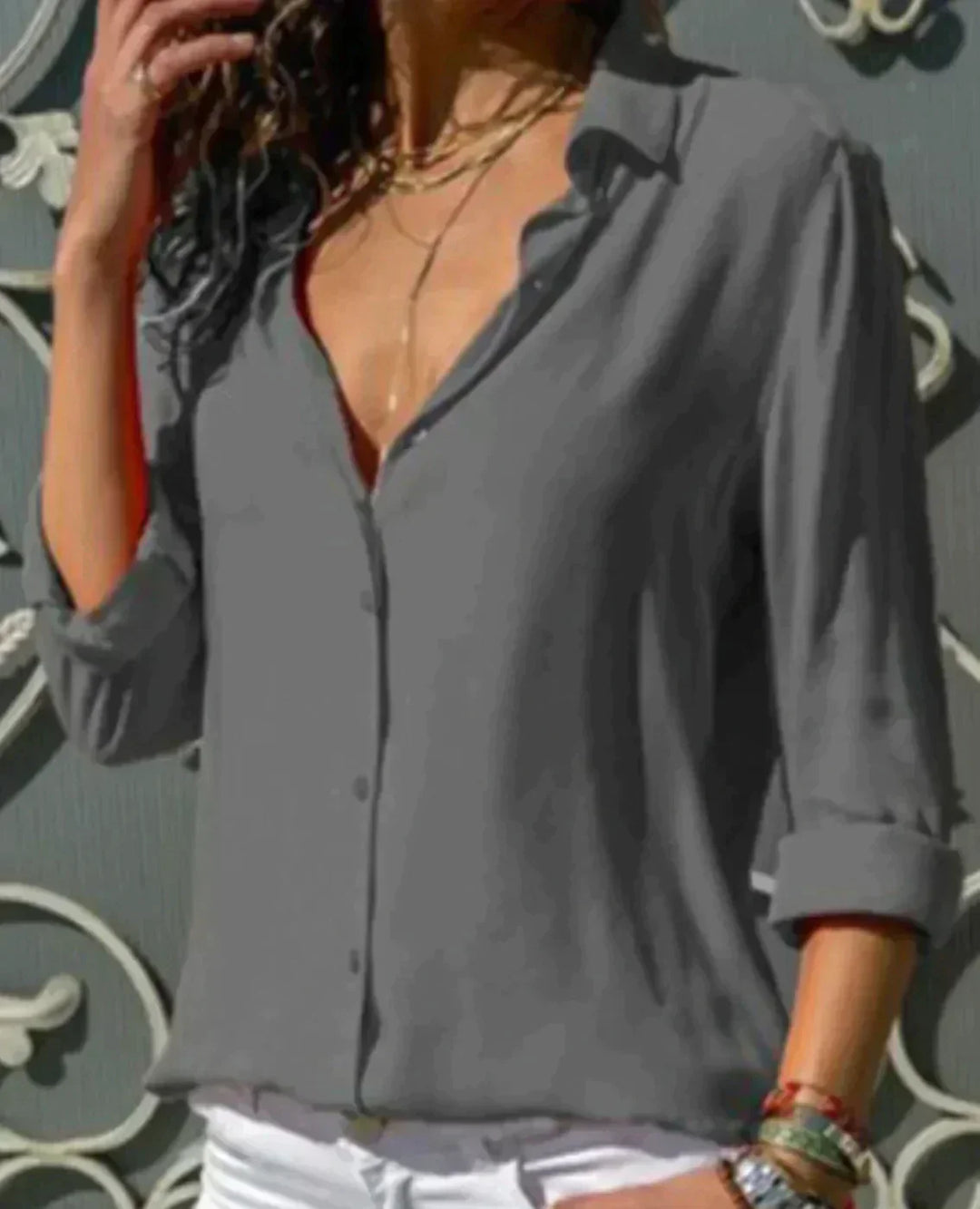 Margarida – Flow Silhouette Button-Up Blouse for Women