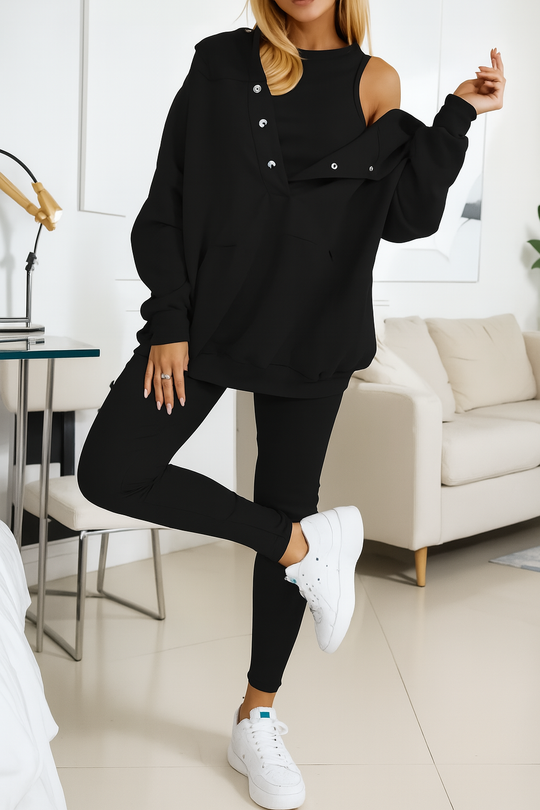 Zanira – Asymmetric Shoulder Lounge Set for Women