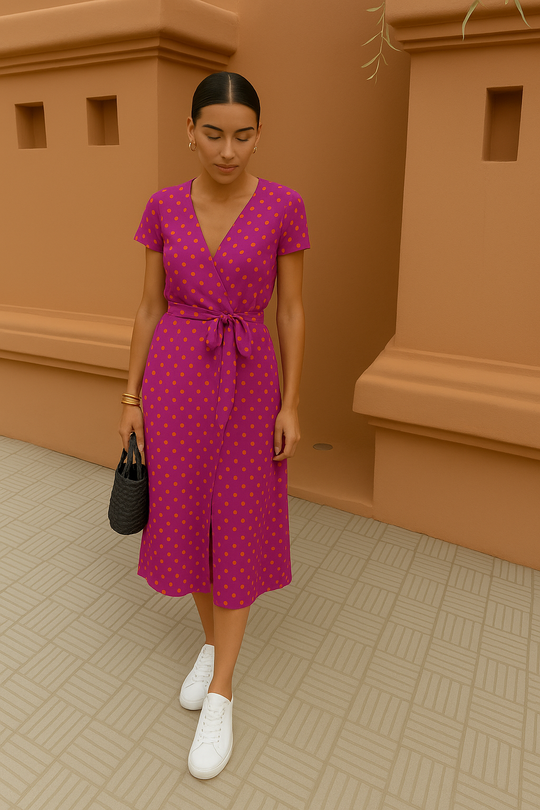 Tamara – Everyday Wrap Midi Dress for Women