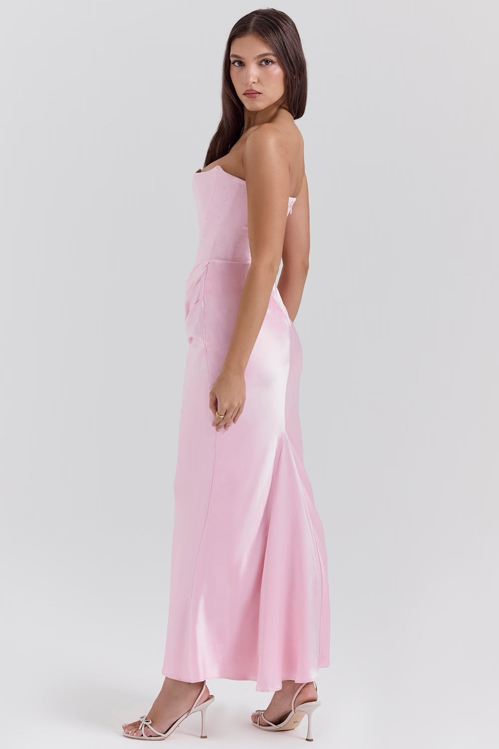 Marika – Strapless Satin Bodycon Dress for Women