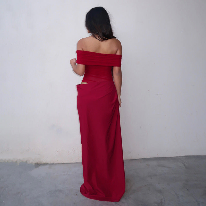 Jana – Sheer Elegance Off-Shoulder Gown