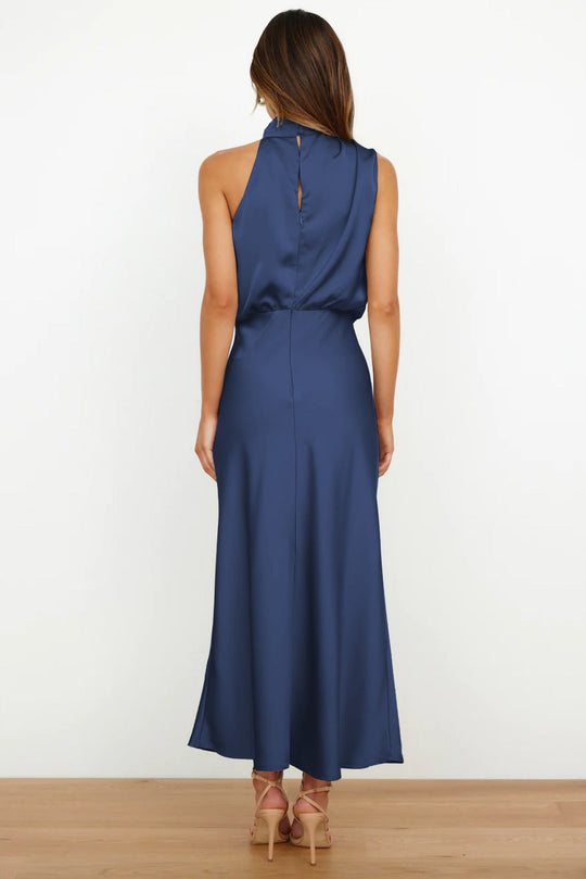 Jolanda – Satin Cowl Neck Midi Dress for Women