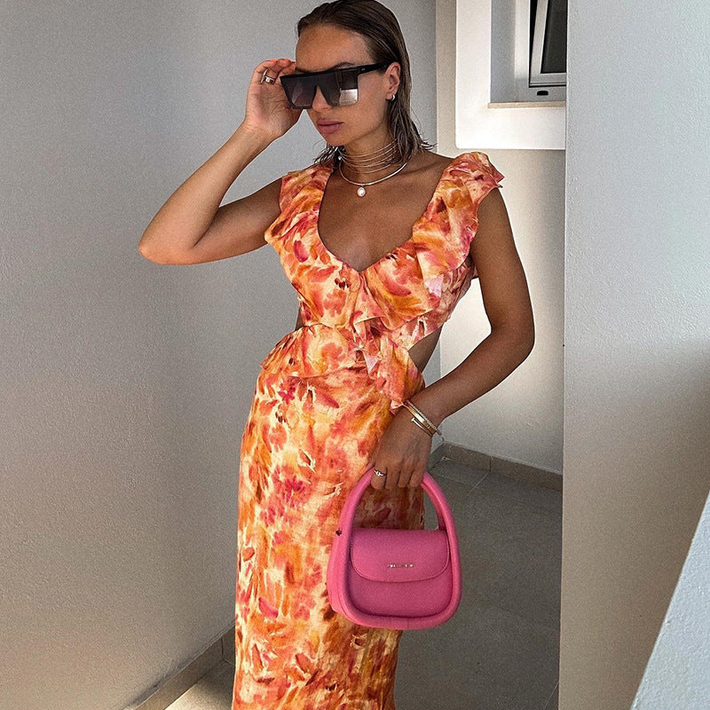 Judita – Sunset Bloom Maxi Dress