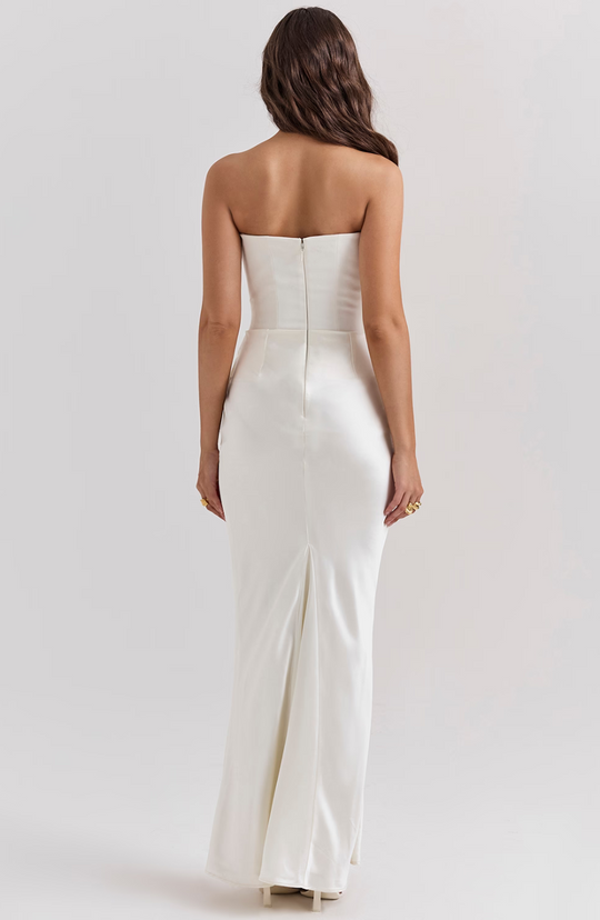 Marika – Strapless Satin Bodycon Dress for Women