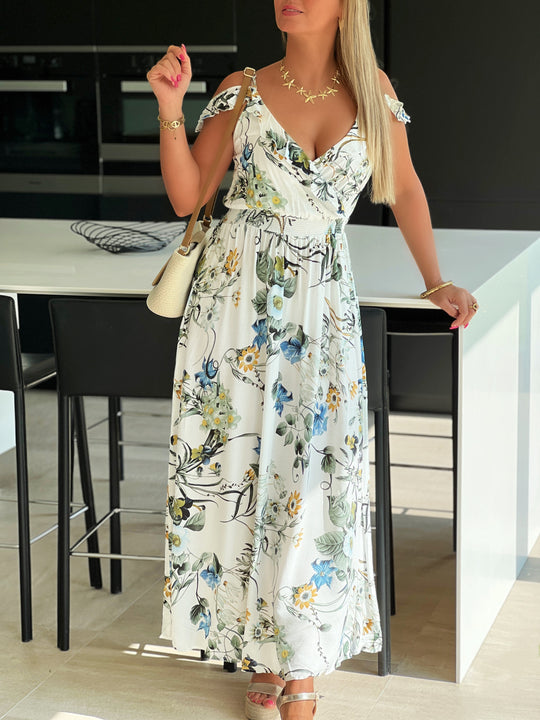 Floriana – Off-Shoulder Floral Maxi Dress