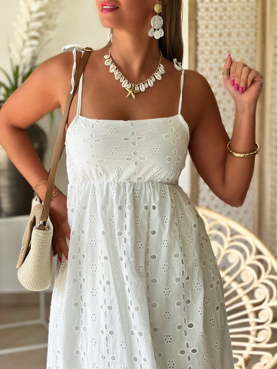 Annie – Eyelet Midi Dress for Women