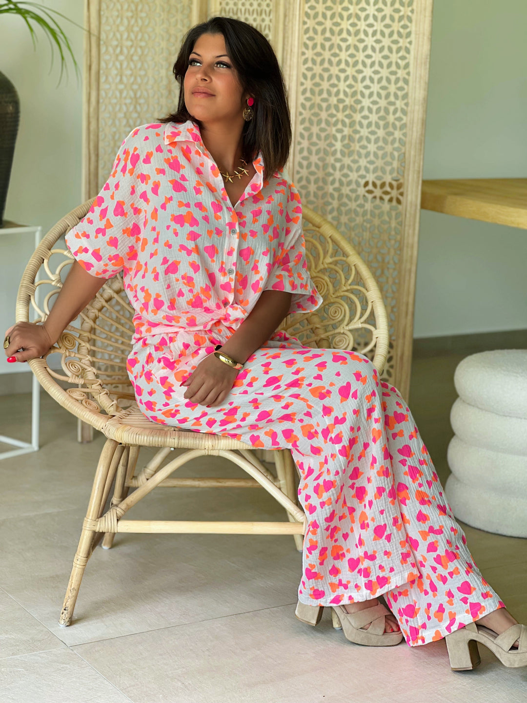 Solinea – Printed Wide-Leg Trousers for Women