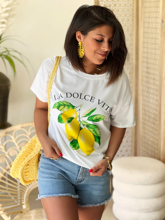 Citrina – “La Dolce Vita” Graphic Tee for Women