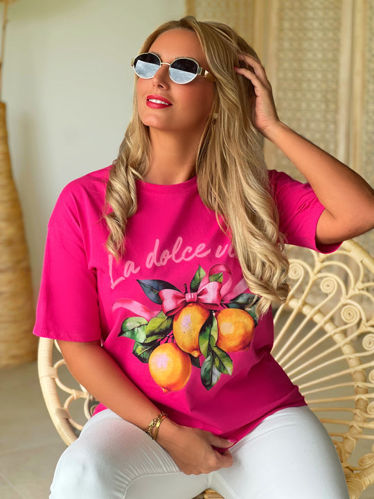 Citraviva – “La Dolce Vita” Graphic Tee for Women