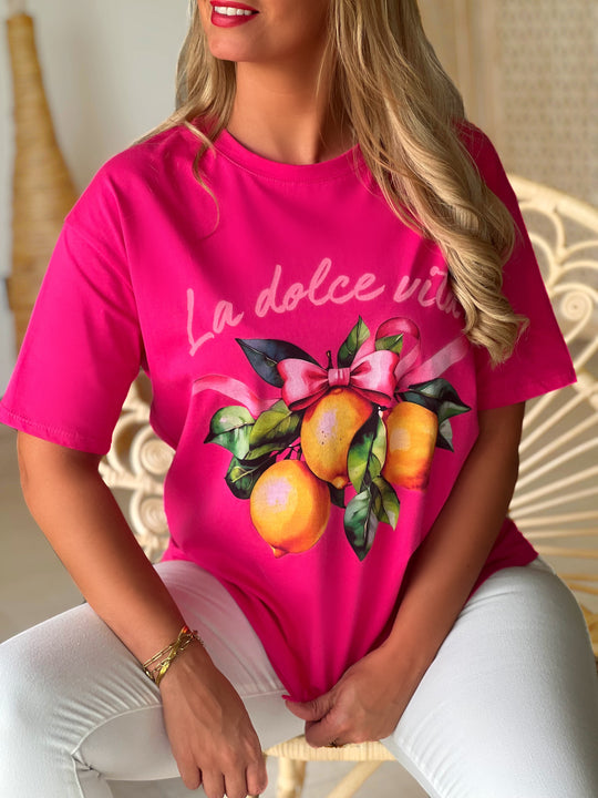 Citraviva – “La Dolce Vita” Graphic Tee for Women