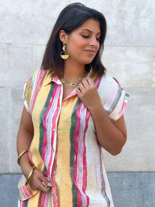Emma – Striped Button-Up Shirt for Women