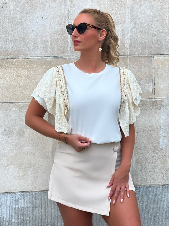 Seraphia – Ruffle Lace Sleeve Blouse for Women