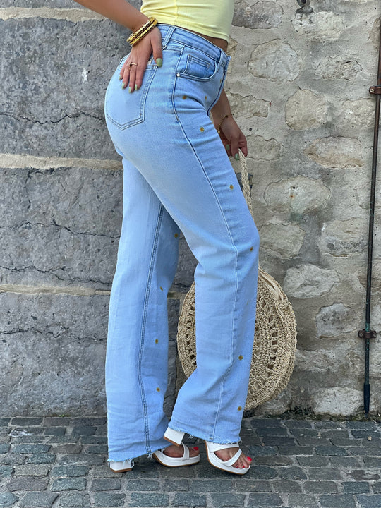 Alvaya – High-Rise Straight Leg Jeans for Women