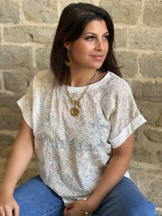Eirwen – Printed Relaxed Tee Blouse for Women