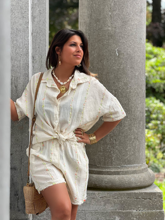 Lilibet – Button-Down Textured Blouse for Women