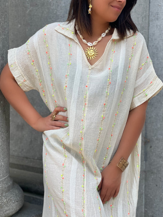 Maris – Embroidered Kaftan Dress for Women