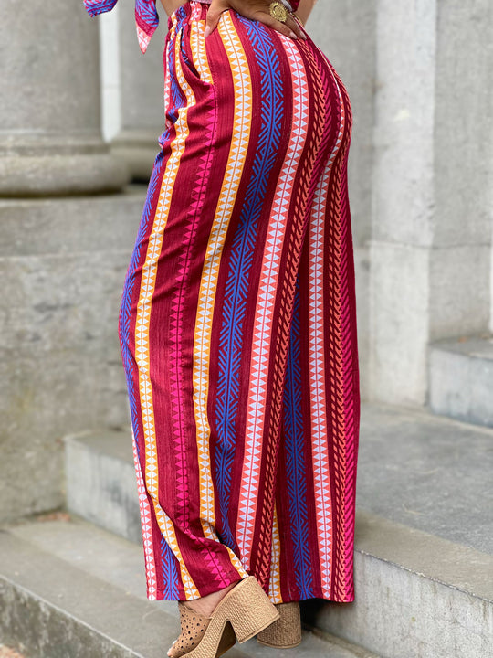 Nayana – Multicolor Wide-Leg Striped Pants for Women