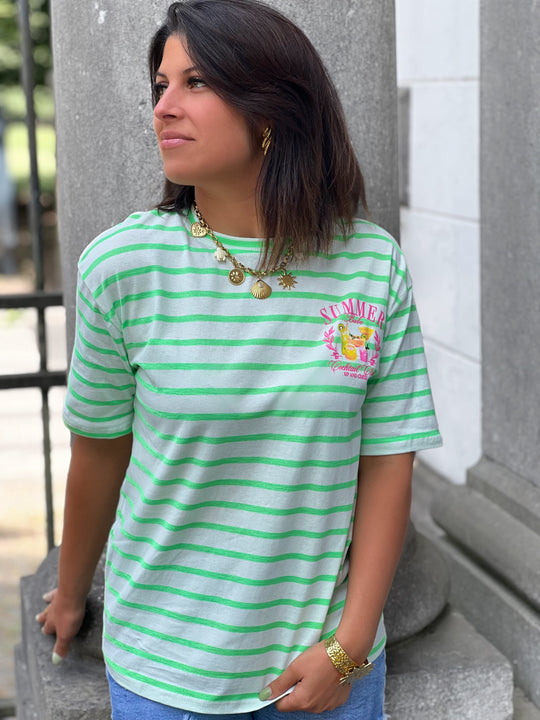 Gaynor – Striped Graphic Tee for Women