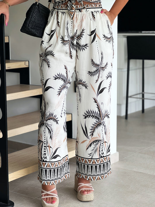 Tavalya – Tropical Print Pants for Women
