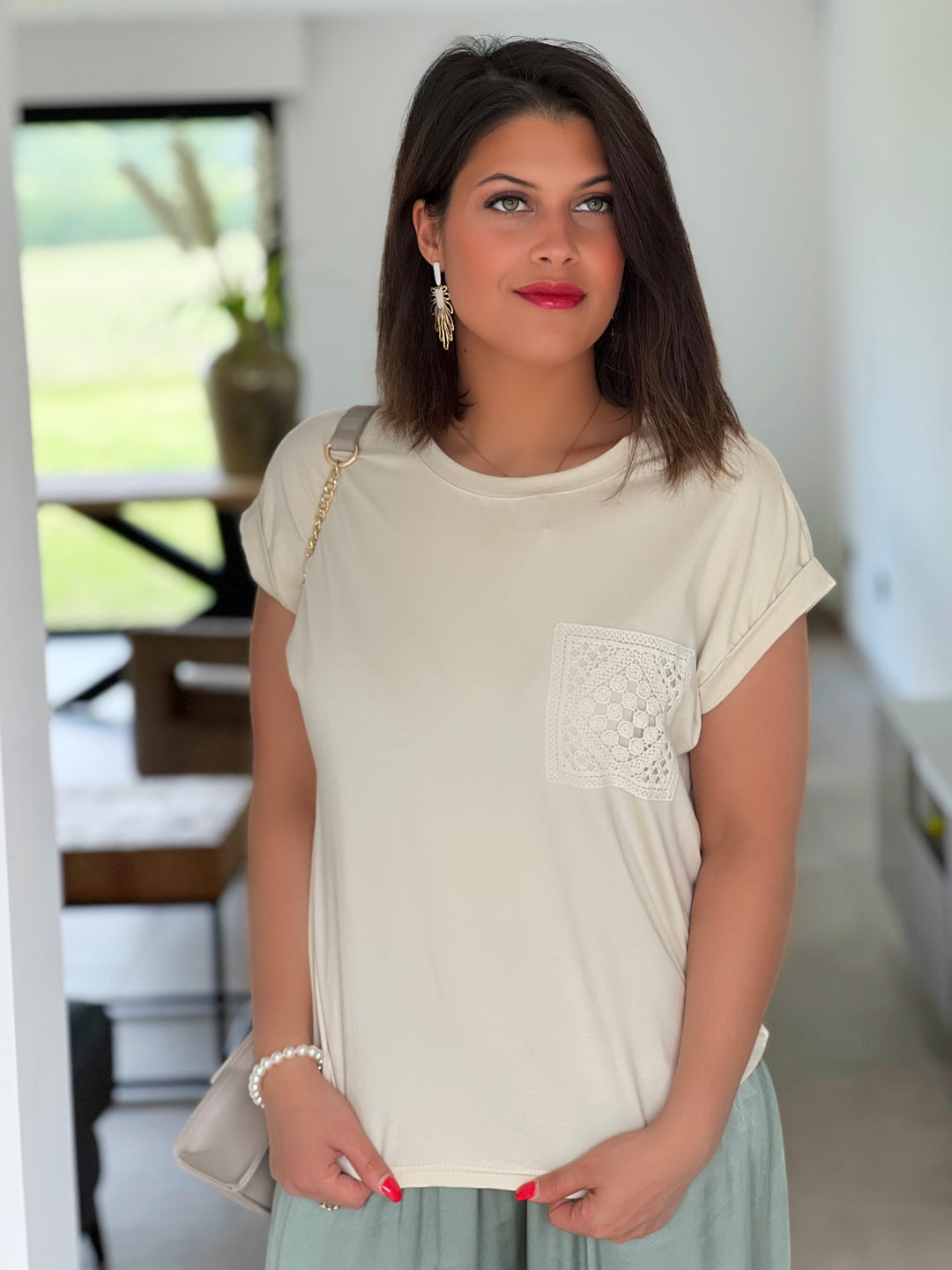 Abiola – Soft Touch Pocket Tee for Women