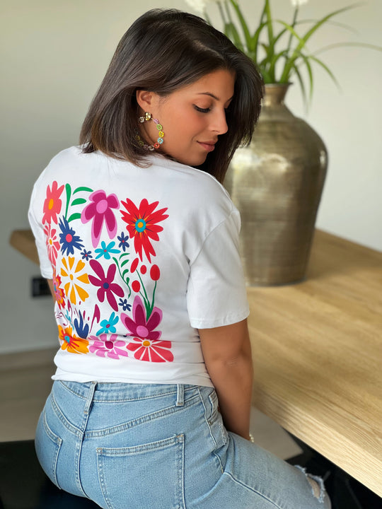 Florisha – Bloom Print Relaxed Tee for Women