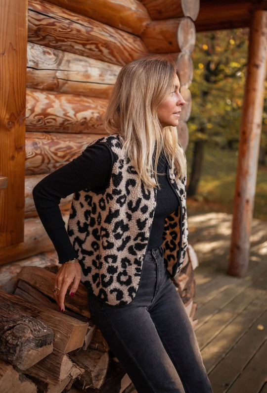 Aubrey – Leopard Print Vest for Women