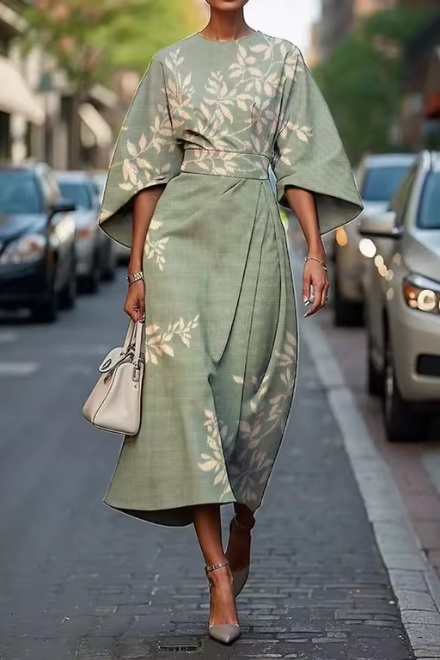 Jacquelin – Floral Kimono Wrap Dress for Women