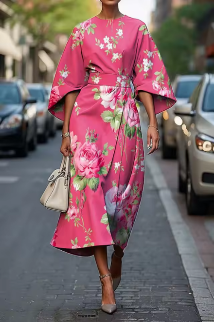 Jacquelin – Floral Kimono Wrap Dress for Women
