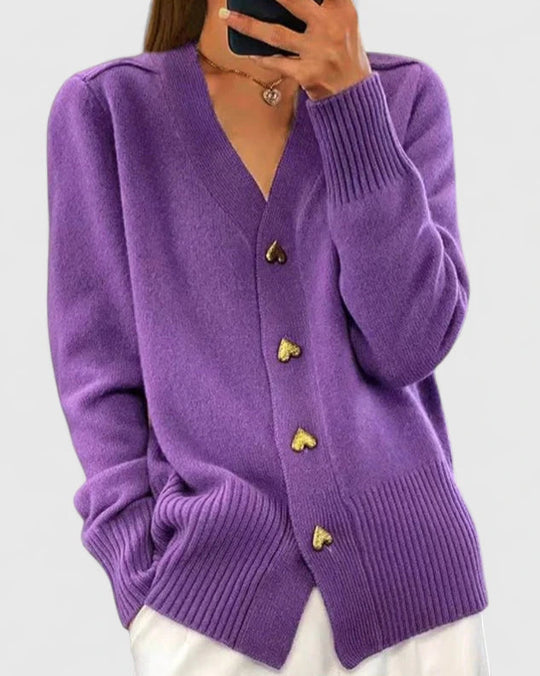 Chelsea – Classic Button-Up Cardigan for Women