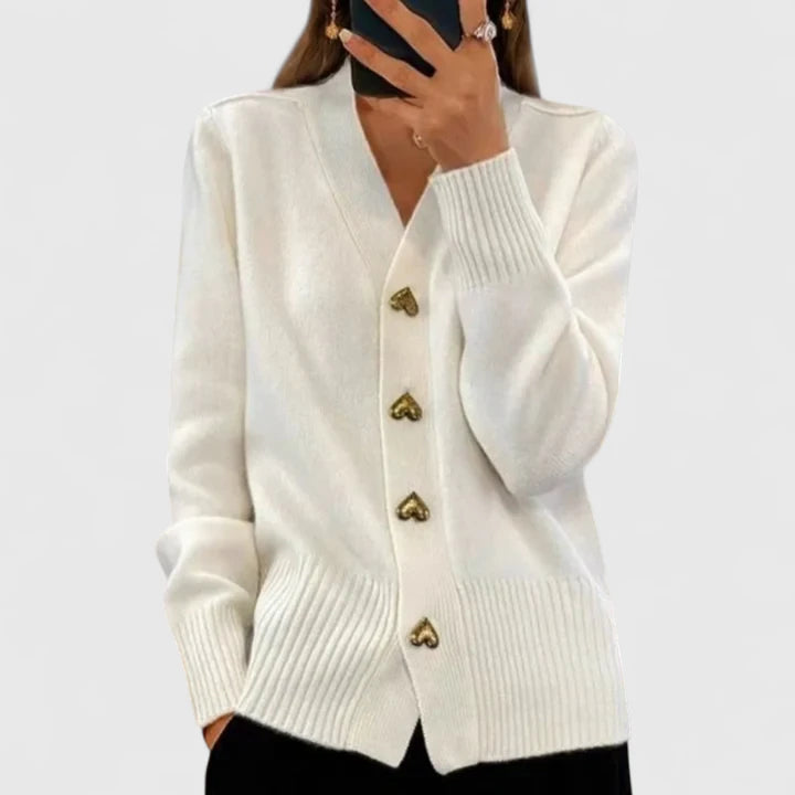 Chelsea – Classic Button-Up Cardigan for Women