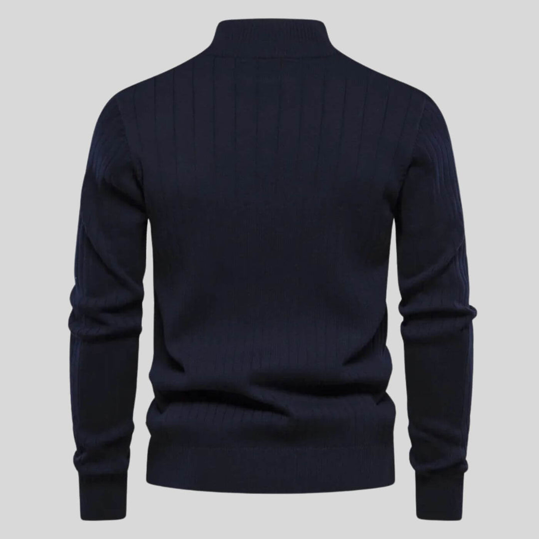 Andrew – Half-Zip Ribbed Sweater for Men