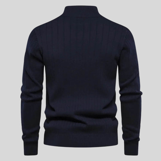 Andrew – Half-Zip Ribbed Sweater for Men