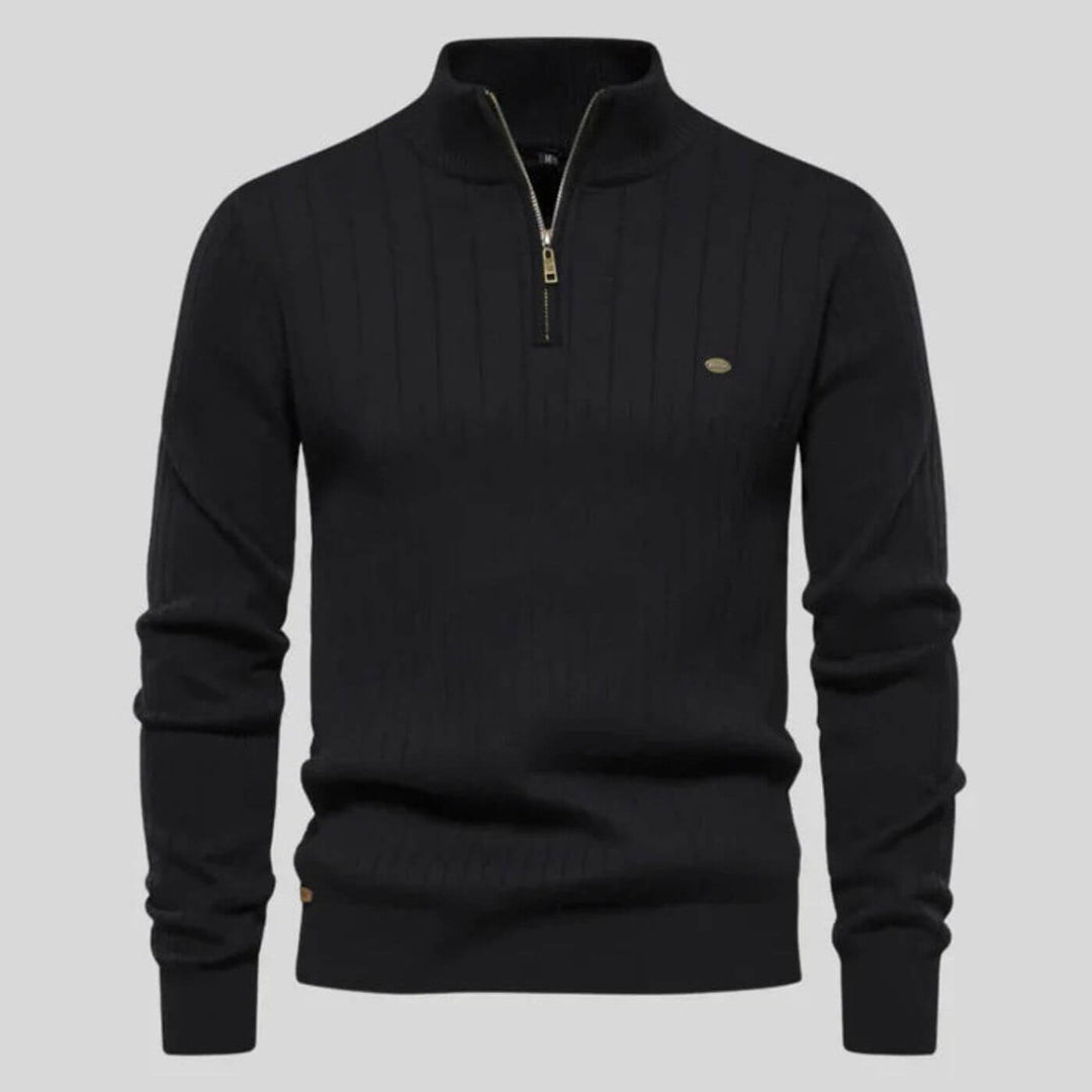 Andrew – Half-Zip Ribbed Sweater for Men