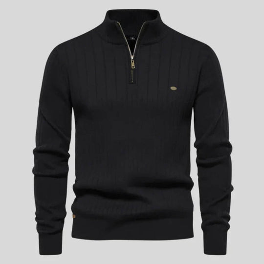 Andrew – Half-Zip Ribbed Sweater for Men