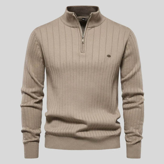 Andrew – Half-Zip Ribbed Sweater for Men