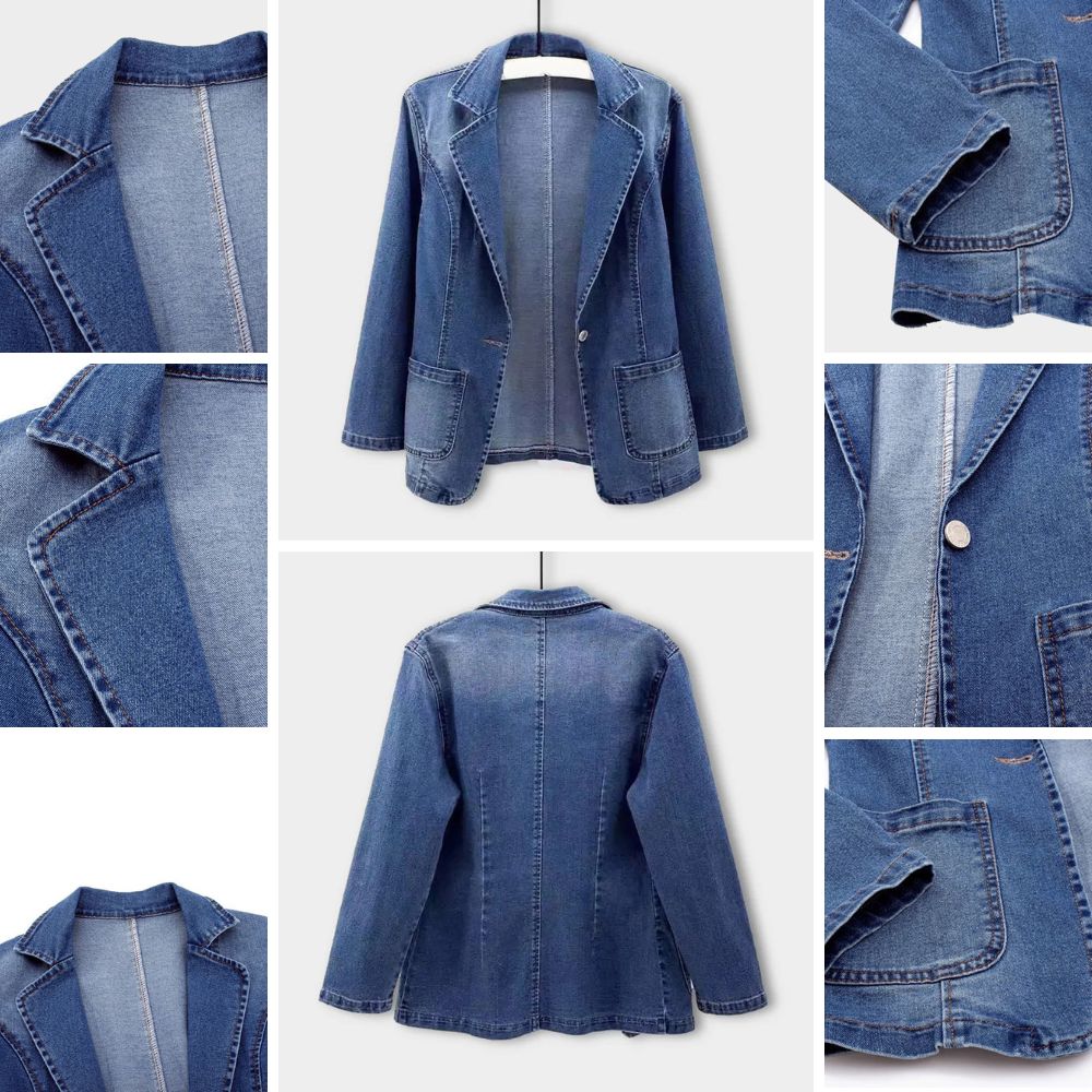 Jeanverra – Tailored Denim Blazer for Women