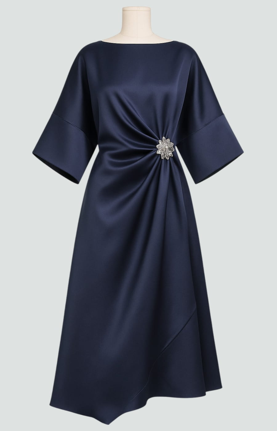 Zoska – Luxe Draped Satin Dress for Women