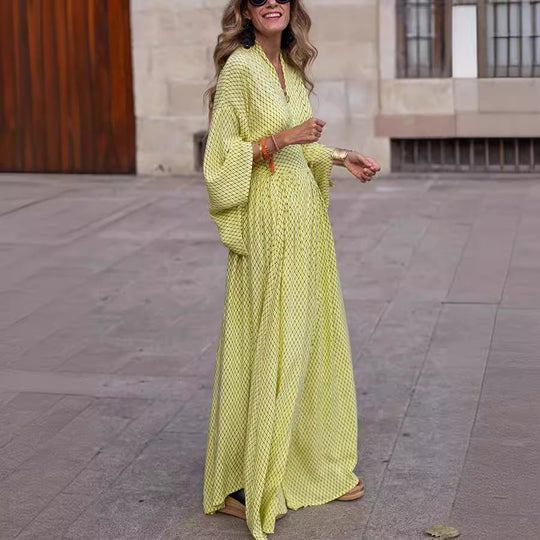 Crystal | Long dress with V-neck