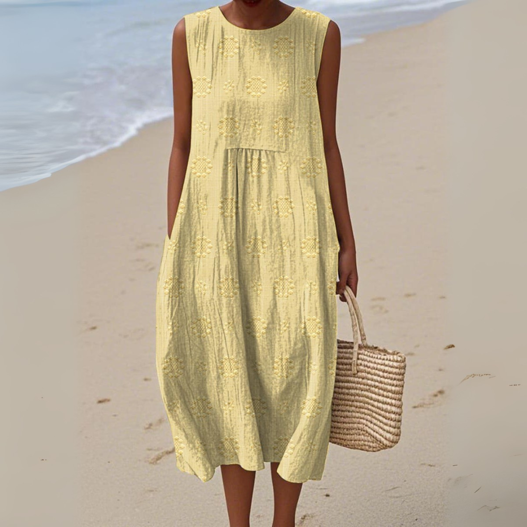 Elzbieta – Eyelet Cotton Sleeveless Dress