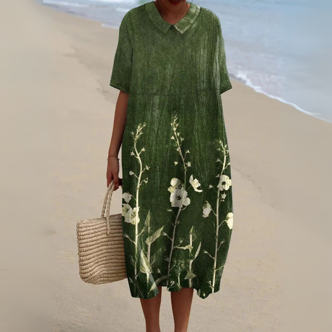 Lilia – Floral Breeze Cotton Midi Dress