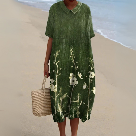 Lilia – Floral Breeze Cotton Midi Dress