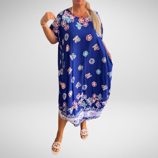Evelora – Floral Oversized Shirt Dress